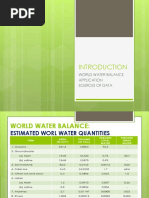 World Water Balance Application Sources of Data