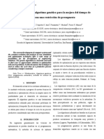 Aplicación de Algoritmo Genético para La Mejora Del Tiempo de Ciclo Con Una Restricción de Presupuesto