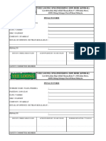 Yee Loong Engineering SDN BHD (65390-K) : Penalti Form