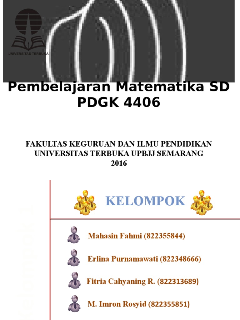Modul 1 Pembelajaran Matematika SD pdgk4406 | PDF