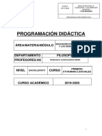 Programación EPCDH 1º Bachillerato Curso 2019-2020.
