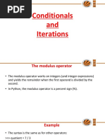 Conditionals and Iterations