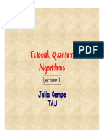 Tutorial: Quantum Algorithms: Julia Kempe