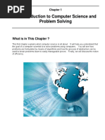 An Introduction To Computer Science and Problem Solving: What Is in This Chapter ?