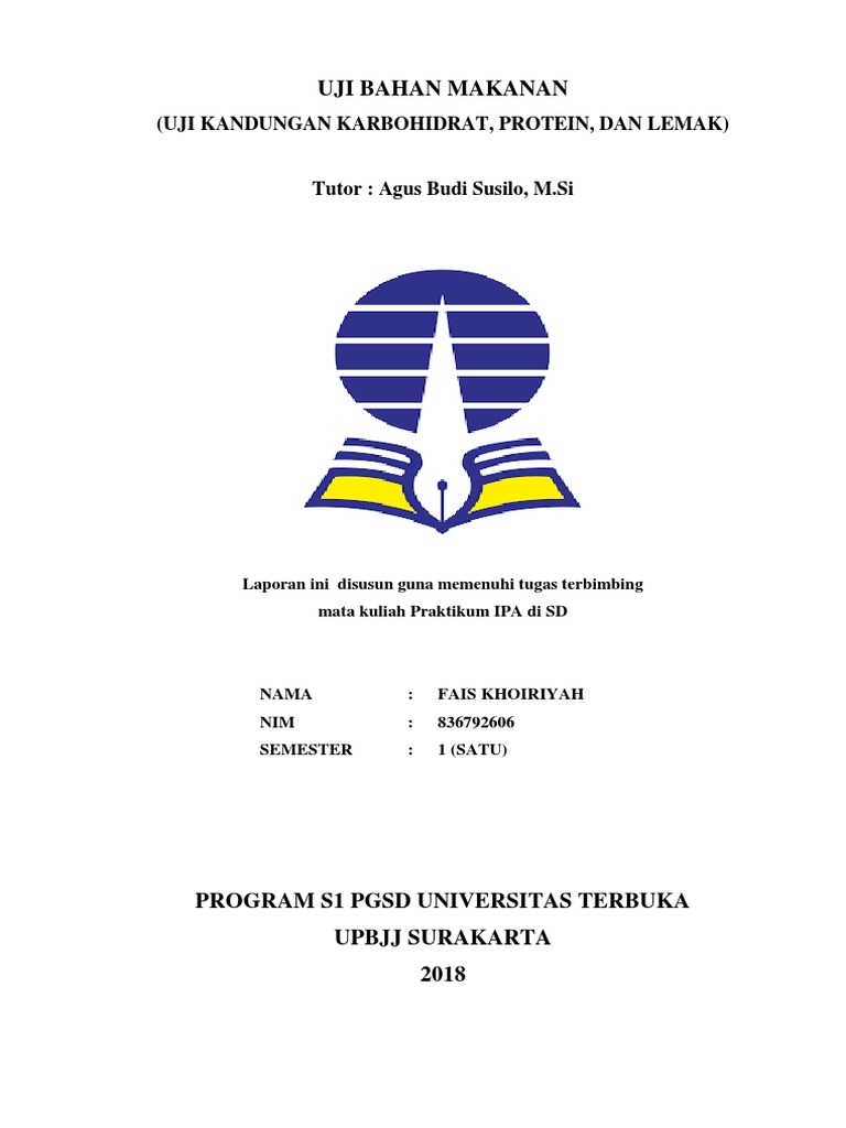 2 Ut Uji Bahan Makanan Praktikum Ipa Di Sd