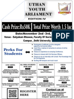 Uthan Youth Parliament: Cash Prize:Rs50K Total Prize Worth 1.5 Lac