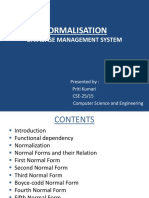 Normalisation: Database Management System