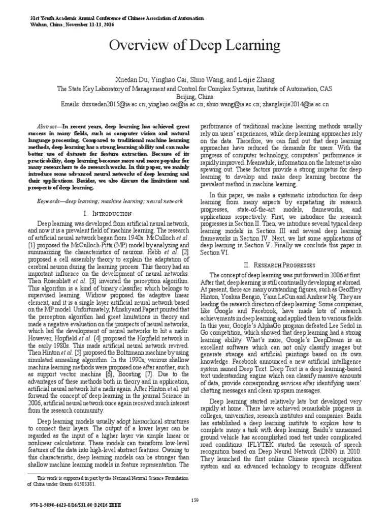 Deep Learning Applications and Advances | PDF | Computational ...