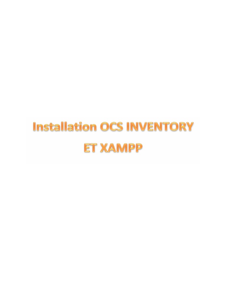 Installation d'OCS Inventory NG | PDF | Microsoft Access | Informatique