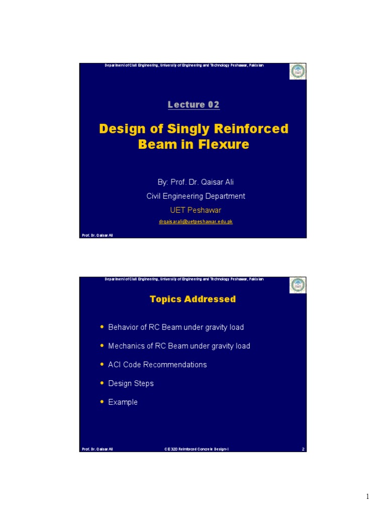 Design of Singly Reinforced Beams | PDF | Deformation (Engineering ...