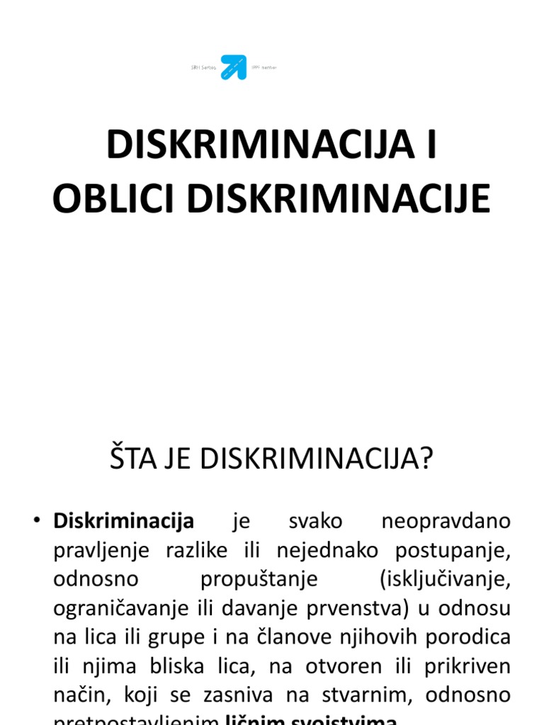 Diskriminacija I Vrste Diskriminacije | PDF