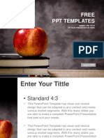 Apple and Book Education PPT Templates Standard