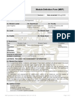 Module Definition Form (MDF) : MDF Generated On Friday 25 September 2015, 01:11:07.39 Page 1 of 3