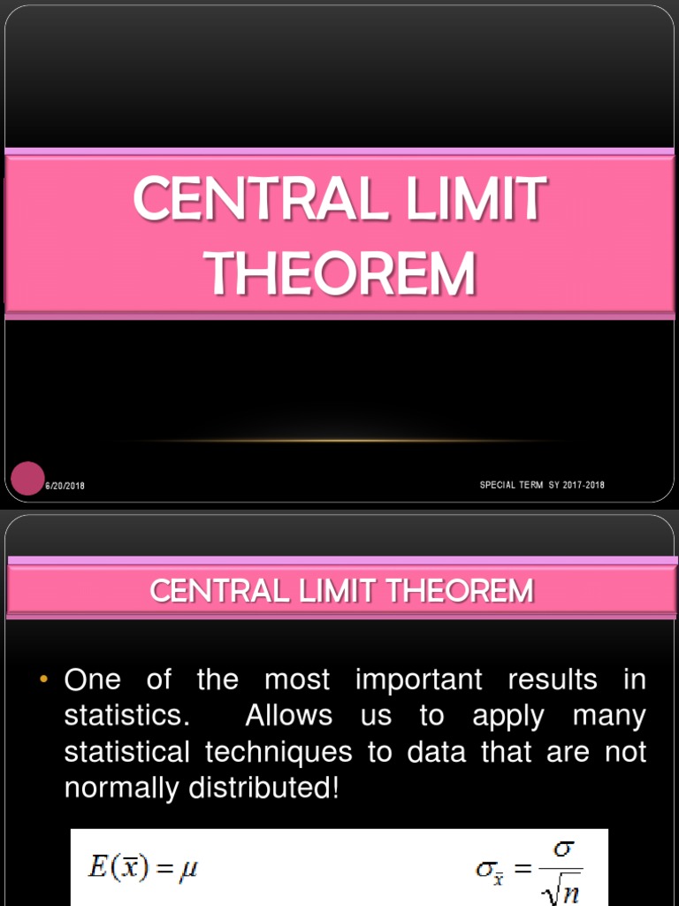 Understanding the Central Limit Theorem | PDF | Mean | Standard Error