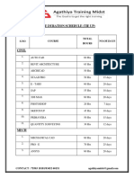 Time Duration Schedule (Tie Up) : S.No Course Total Hours No - Of.Days