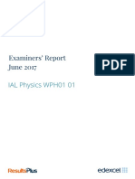 Physics Examiners Response