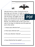 Little Bat: Reading Comprehension Grade 1