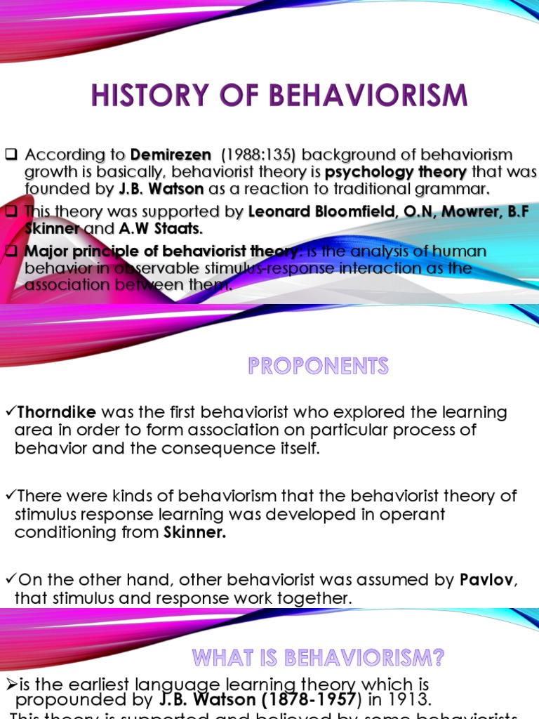 My Report In Behaviorism Pdf Behaviorism Second Language