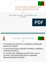 BF 350: Regulatory Framework of Financial Instititutions: Lecture Notes: University of Lusaka