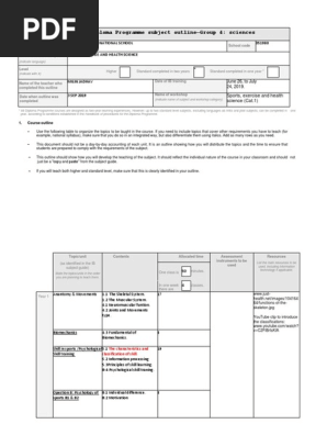 Sehs Course Outline Sl