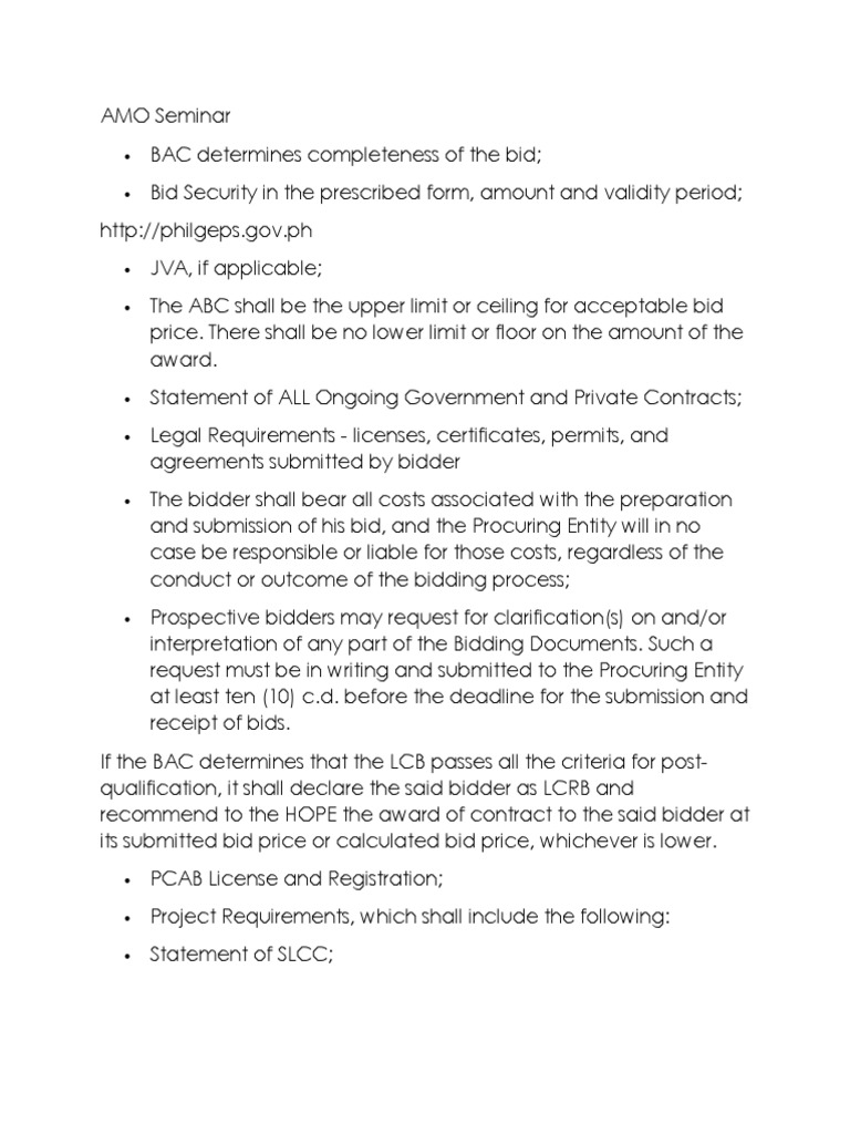 AMO Seminar PDF License Government