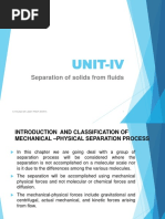 Unit-Iv: Separation of Solids From Fluids