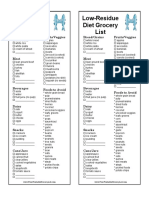 Low-Residue Diet Grocery List