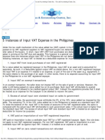 5 Instances of Input VAT Expense in The Philippines - Tax and Accounting Center Inc. - Tax and Accounting Center, Inc PDF