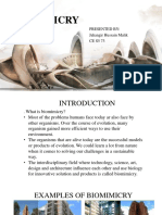 Biomimicry: Presented By: Jahangir Hussain Malik CE S5 73