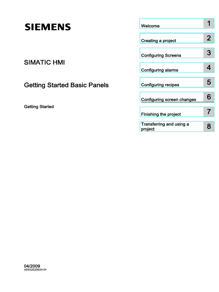 Hmi Basic Panels Getting Started en-US en-US PDF | PDF | User Interface ...