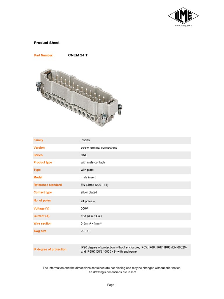 Product Sheet: Part Number | PDF | Electrical Conductor | Electromagnetism