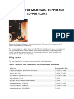 Weldability of Materials - Copper and Copper Alloys