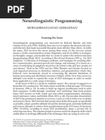 Neurolinguistic Programming - Framing The Issue