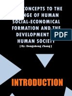 New Concepts To The Change of Human Social-Economical Formation and The Development of Human Society