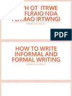 How To Write Formal & Informal Writing