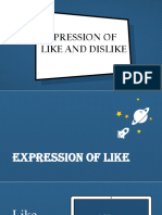 Expression of Like and Dislike