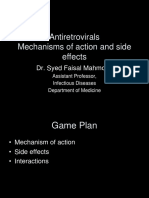 Antiretrovirals Mechanisms of Action and Side Effects: Dr. Syed Faisal Mahmood