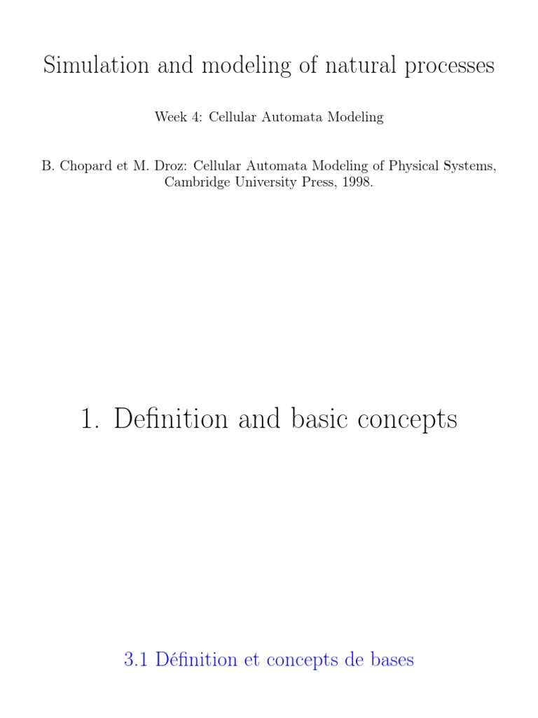 Cellular Automata for Scientists | PDF | Mechanics | Physical Sciences