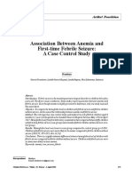 Association Between Anemia and First-Time Febrile Seizure: A Case Control Study