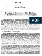 Toward A Theory of The History of Representational Technologies