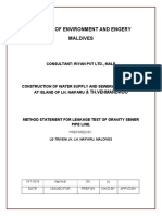 Method Statement For Leakage Testing of Gravity Sewer Line PDF