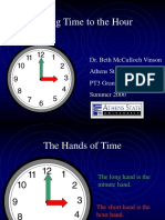Telling Time To The Hour: Dr. Beth Mcculloch Vinson Athens State University Pt3 Grant Funding Summer 2000