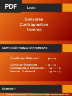 Logic Converse Contrapositive Inverse