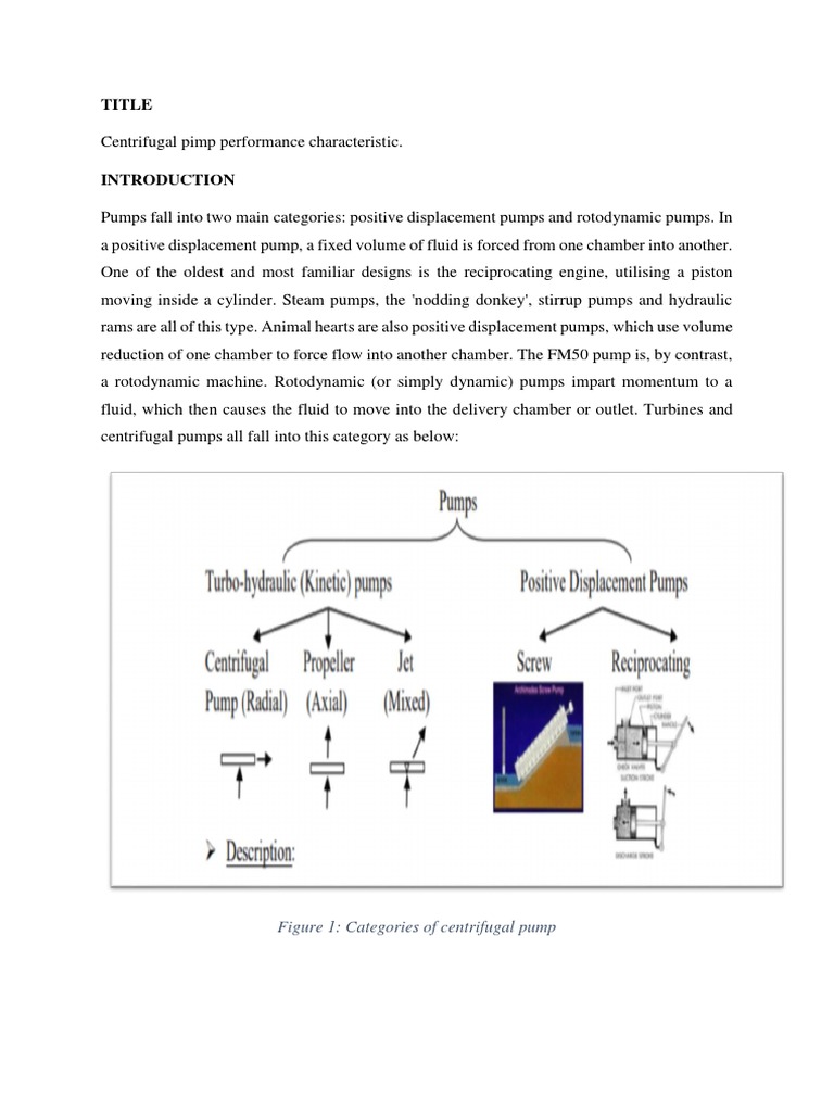 Title: Figure 1: Categories of Centrifugal Pump | PDF | Pump | Hydraulics