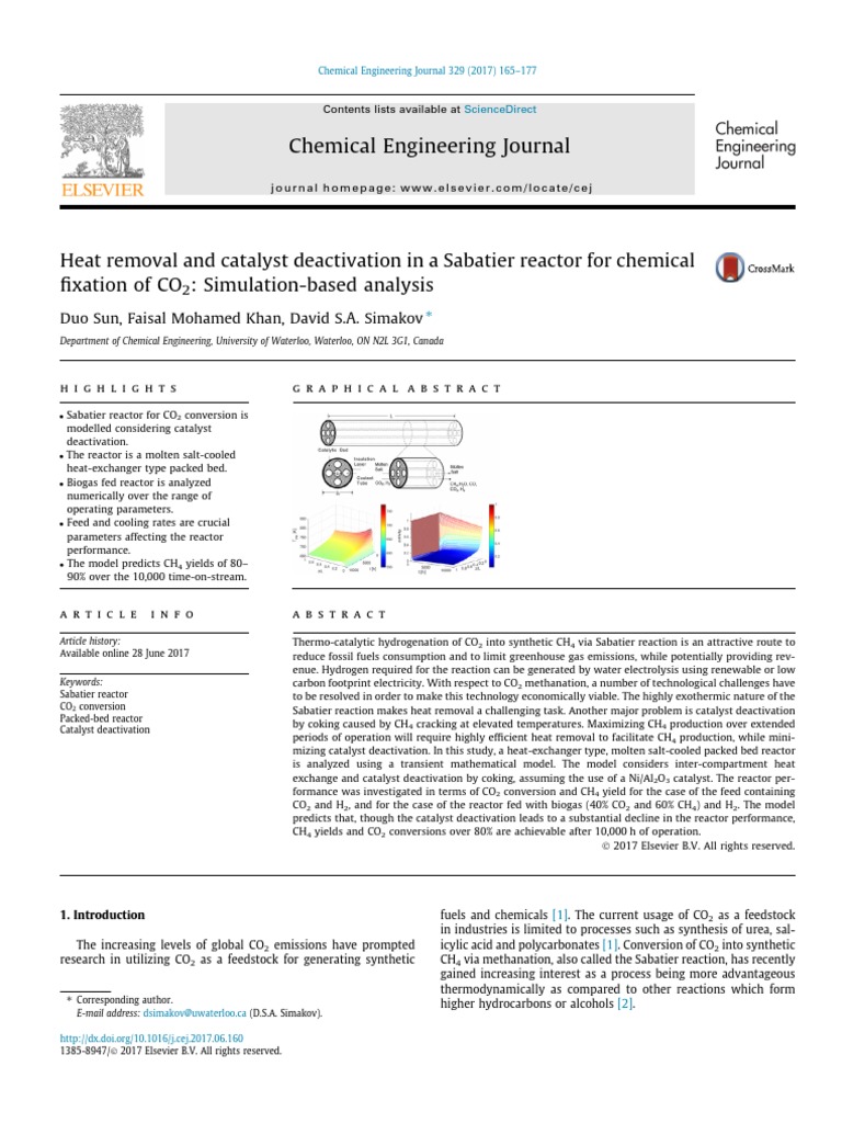 Chemical Engineering Journal: Duo Sun, Faisal Mohamed Khan, David S.A ...