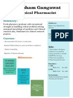 Shubham Gangawat: Clinical Pharmacist