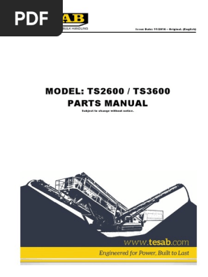 TS2600 - TS3600 Parts Manual 11-2016
