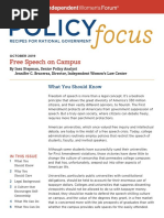Policy Focus: Free Speech On Campus