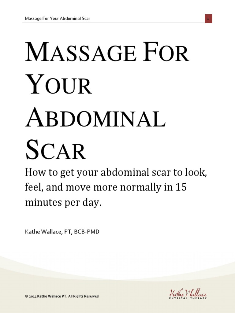 Abdominal Scar Massage PDF Massage Scar