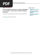 Service Quality That Improves Customer Satisfaction in A University: A Case Study in Institut Teknologi Indonesia